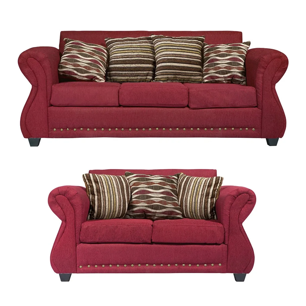 CASA WOW DECO - Living 3-2 Tela Roma Rojo