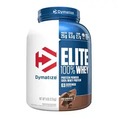 DYMATIZE - PROTEINA ELITE 100% WHEY 5 LB - - CHOCOLATE - 63 SERVICIOS