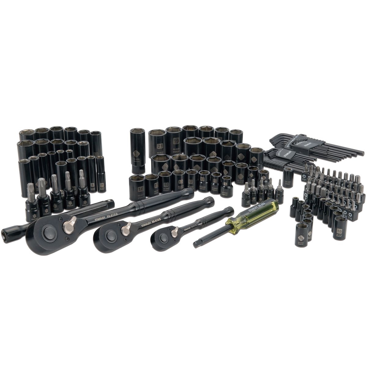 STANLEY - Set Mecánico 150 Pzas 1/4', 1/2', 3/8' STANLEY STMT75071-LA