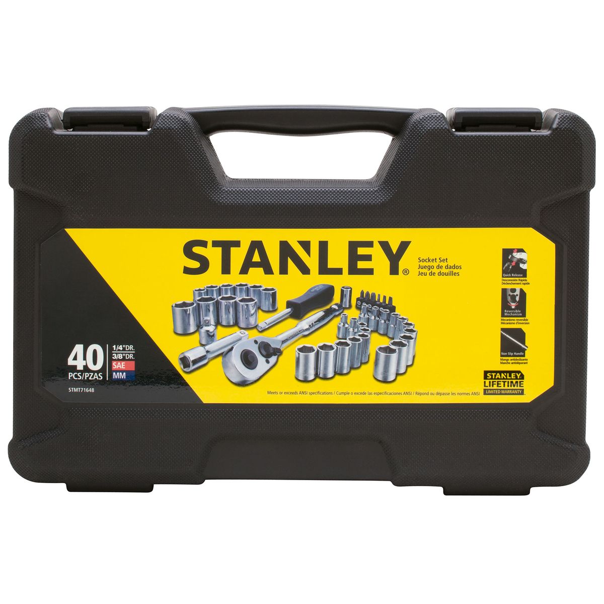 STANLEY - Juego herramientas mecánicas PRO 40 piezas STANLEY