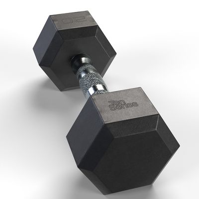 Imagen 2 del producto Mancuerna Hexagonal Recubierta En Caucho 20 Kg