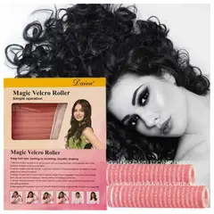GENERICO - Pack de Rulos magicos o rodillos de velcro para enrular el cabello