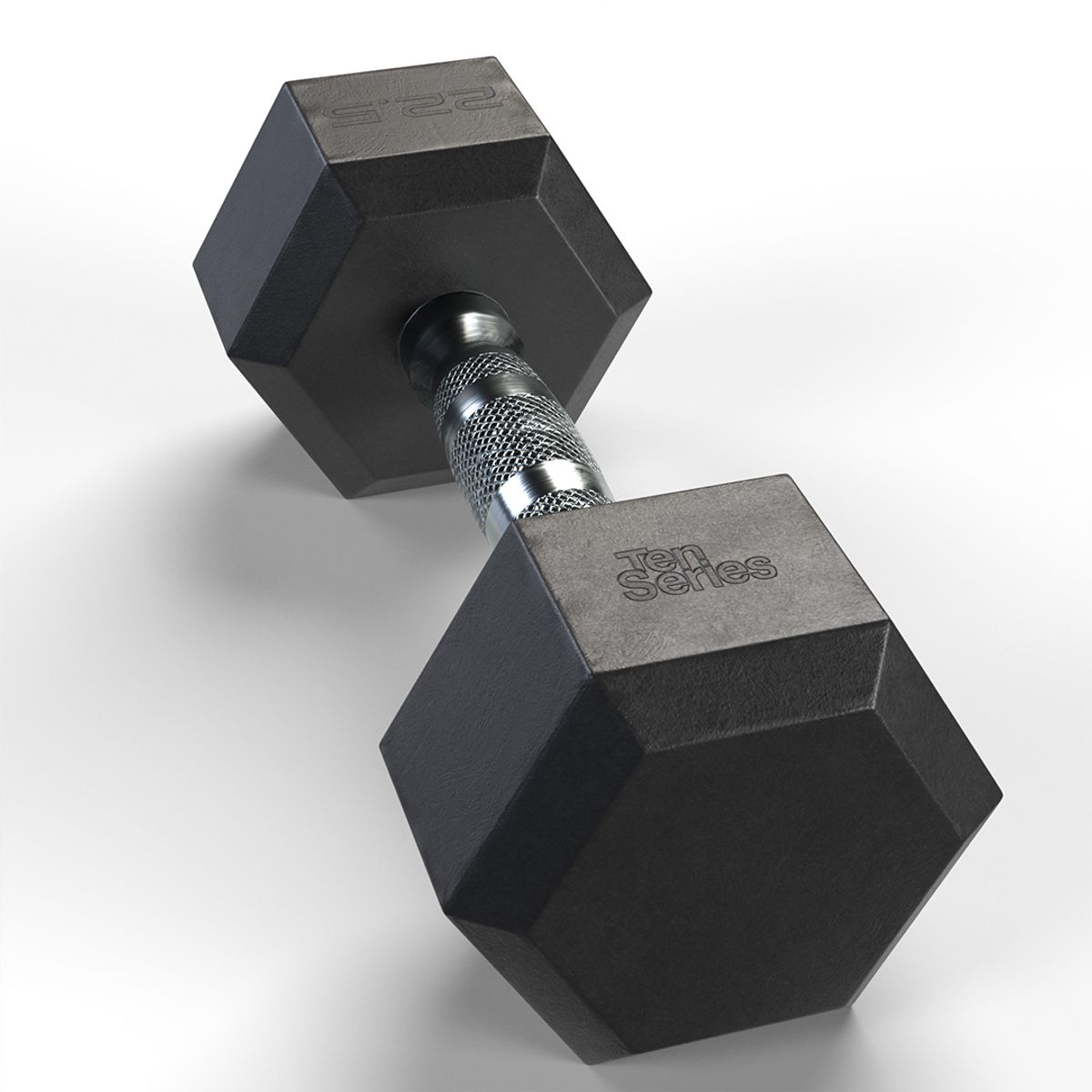 TEN SERIES - Mancuerna Hexagonal Recubierta En Caucho 22.5 Kg