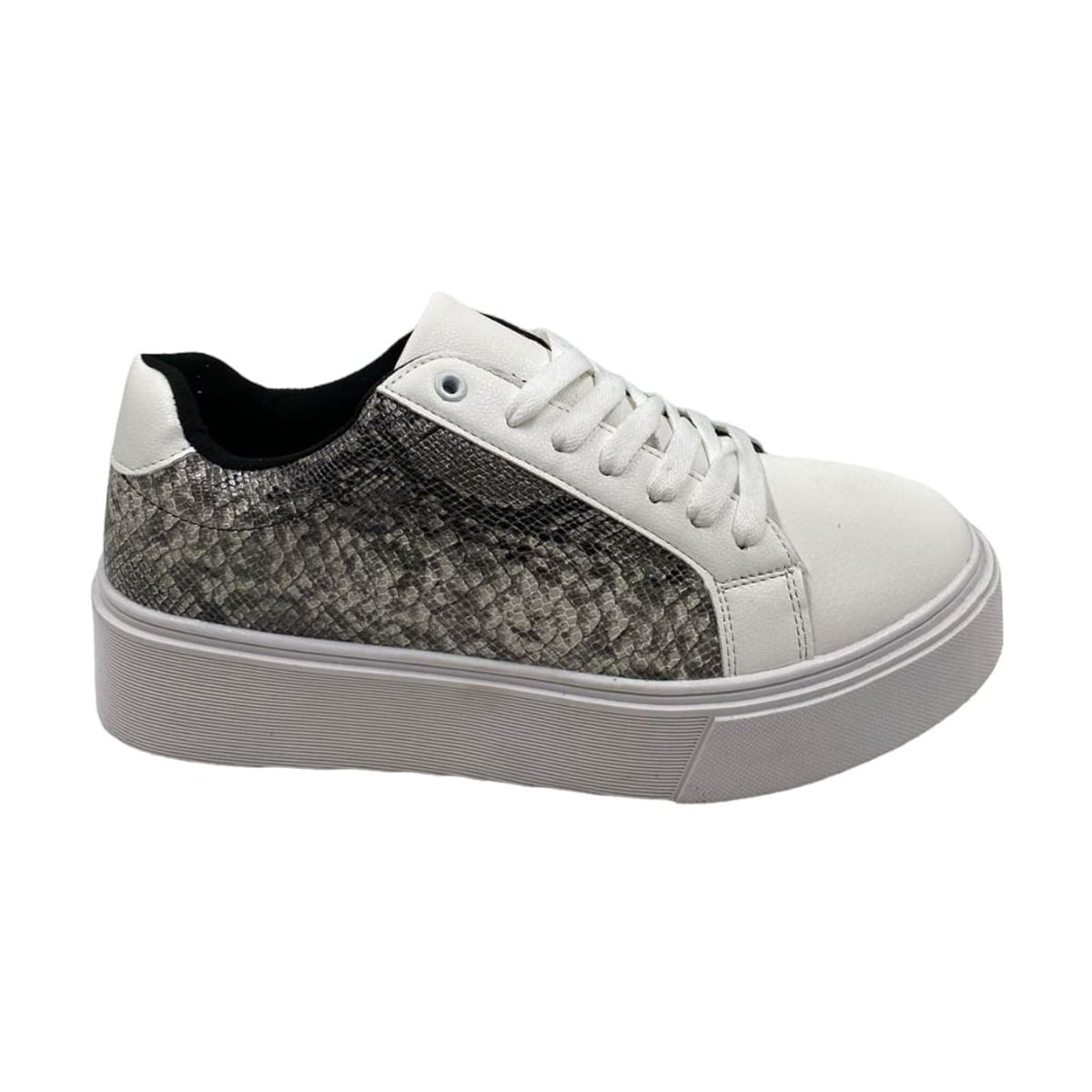 GENERICO - Zapatilla Blanca Plataforma Mujer