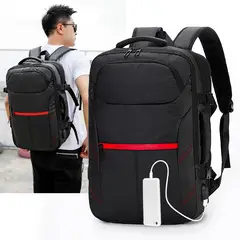 GENERICO - Mochila Multifuncional Laptop impermeable con puerto USB 39 Litros