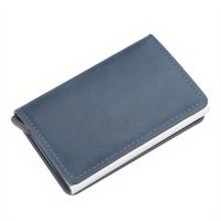 Billetera Minimalista Tarjetero Hombre Mujer Rfid Cuero Pu