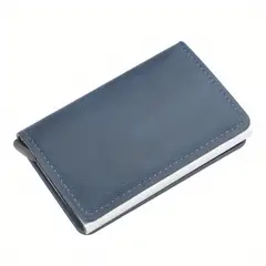 GENERICO - Billetera Minimalista Tarjetero Hombre Mujer Rfid Cuero Pu