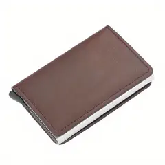 GENERICO - Billetera Minimalista Tarjetero Hombre Mujer Rfid Cuero Pu