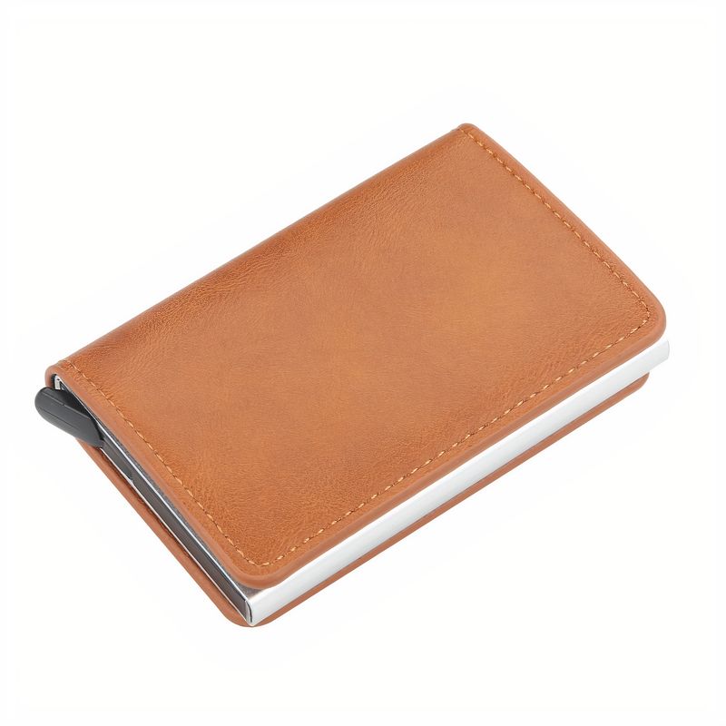 GENERICO - Billetera Minimalista Tarjetero Hombre  Mujer Rfid Cuero Pu