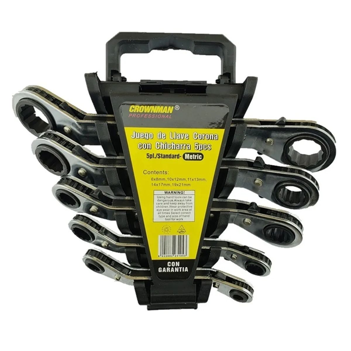 GENERICO - Juego De Llaves Chicharras Curvas 5 Piezas Crownman