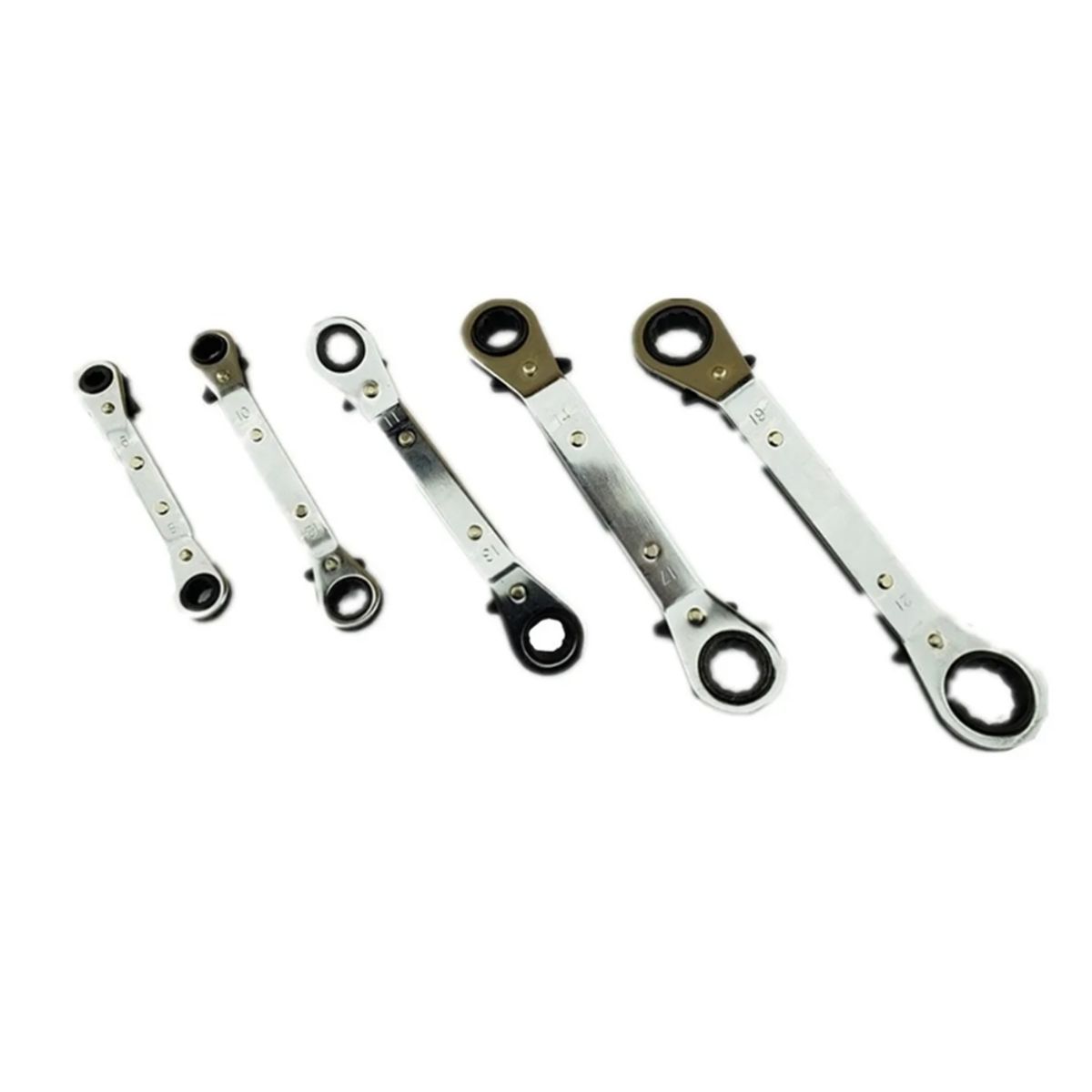 GENERICO - Juego De Llaves Chicharras Curvas 5 Piezas Crownman