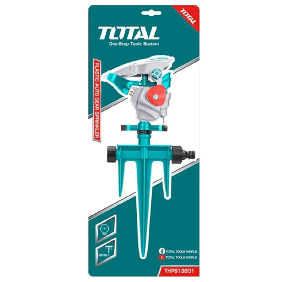 TOTAL TOOLS - Aspesor De Riego Jardin Giratorio 360 3/4 Total Thps13601