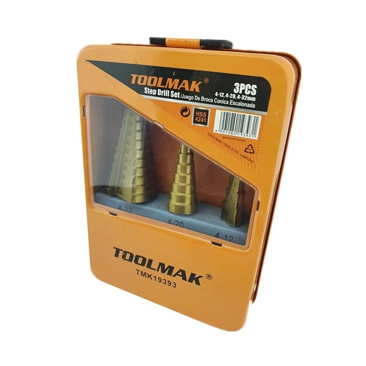 GENERICO - Juego Kit Set De Broca Escalonada 3 Piezas Toolmak