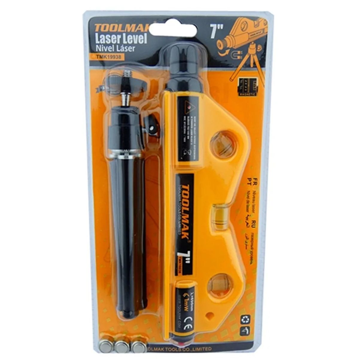 GENERICO - Mini Nivel Laser Con Tripode 7 Pulgadas Tmk19938