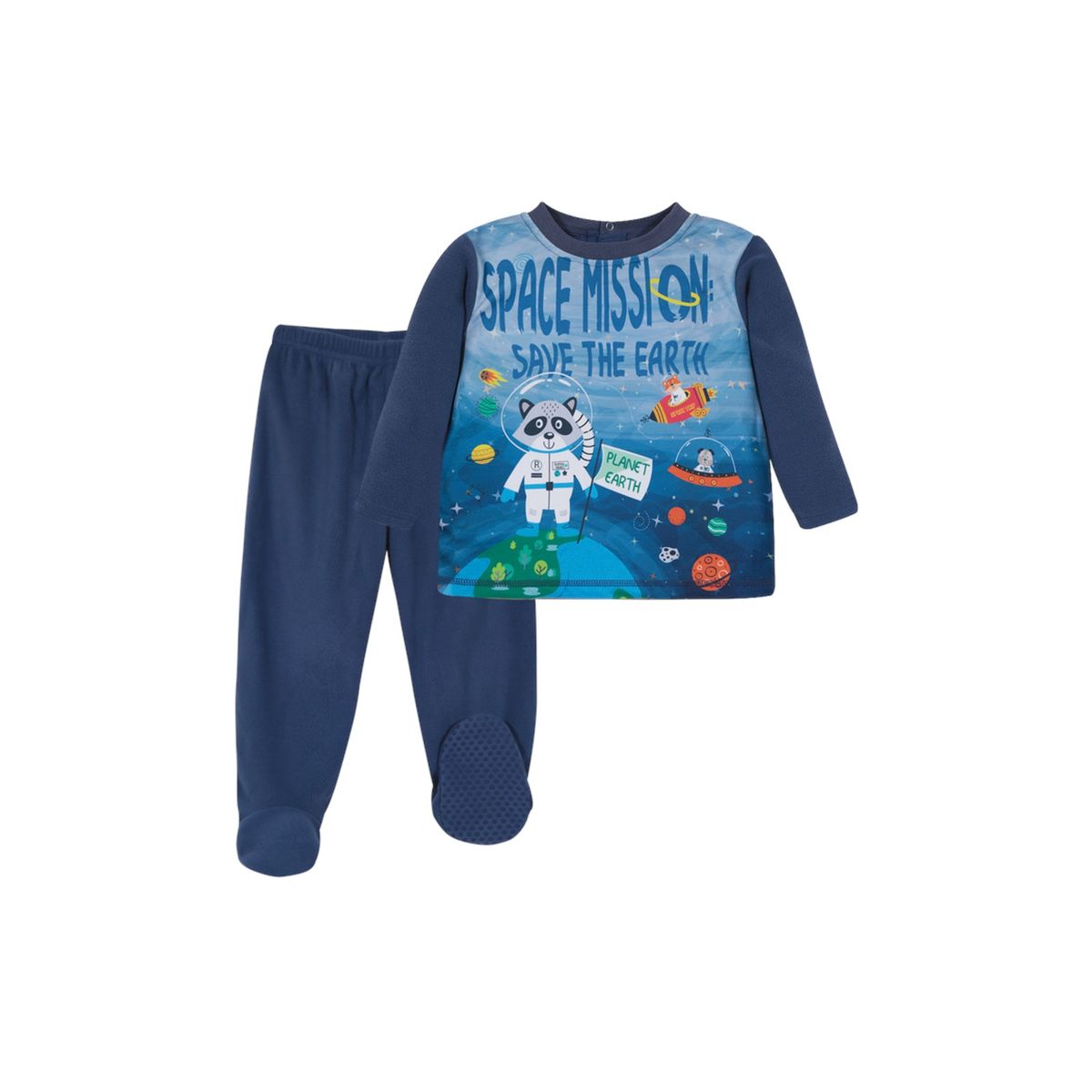 H2O WEAR - Pijama Bebé Niño Conjunto Polar Sustentable Azul H2O WEAR