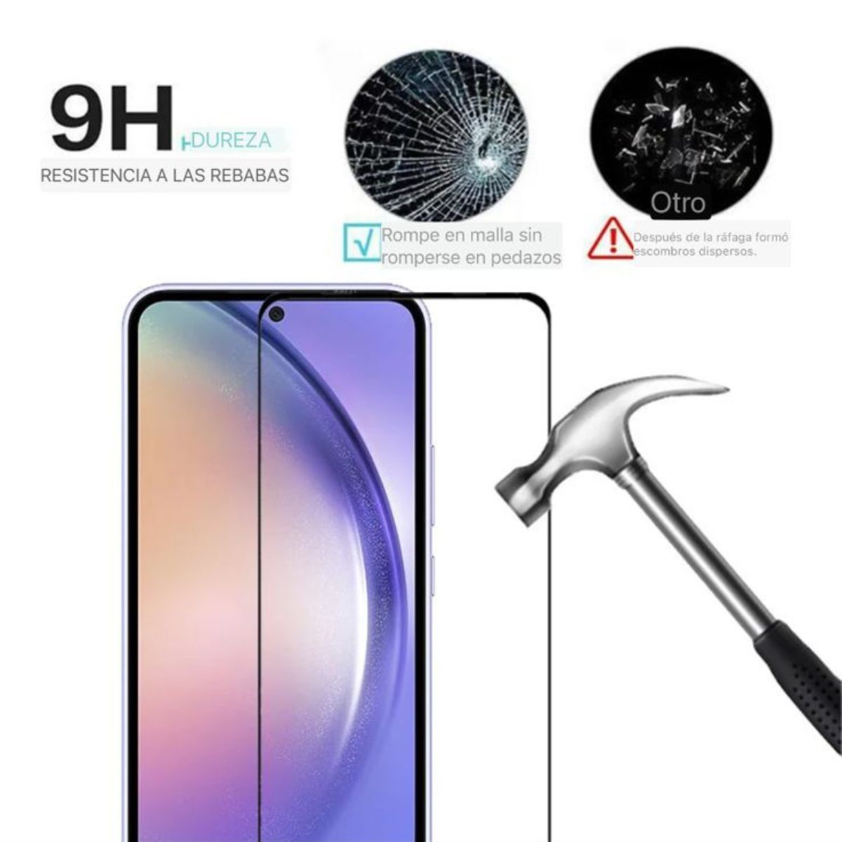 GENERICO - Lamina Mica Vidrio Templado Completa Para Samsung A54 5G