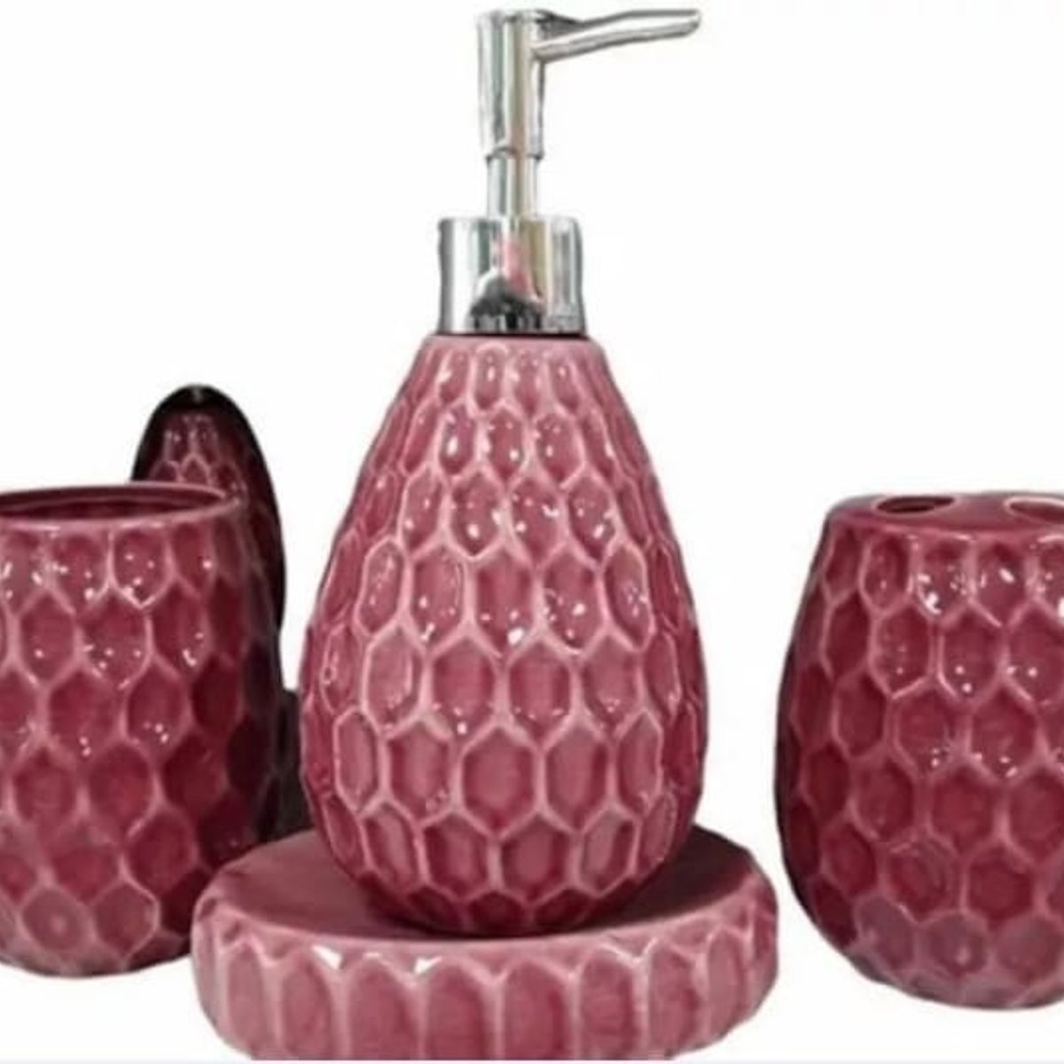 GENERICO - Set De Baño 4 Piezas Portacepillos Pasta Jaboneras & Vaso…