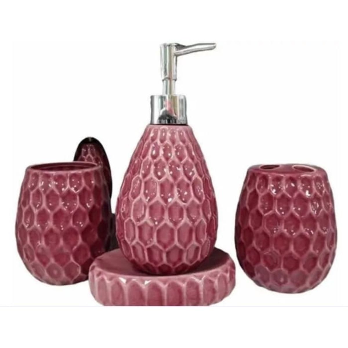 GENERICO - Set De Baño 4 Piezas Portacepillos Pasta Jaboneras & Vaso…