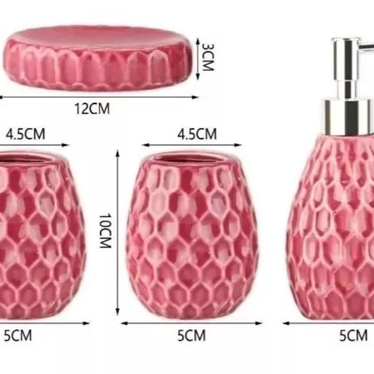 GENERICO - Set De Baño 4 Piezas Portacepillos Pasta Jaboneras & Vaso…