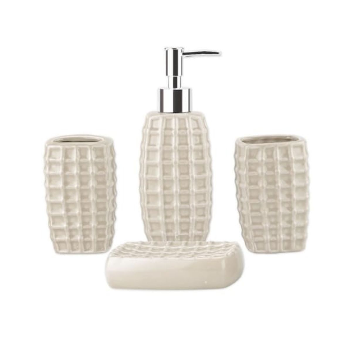 GENERICO - Set De Baño 4 Piezas Portacepillos Pasta Jaboneras & Vaso…