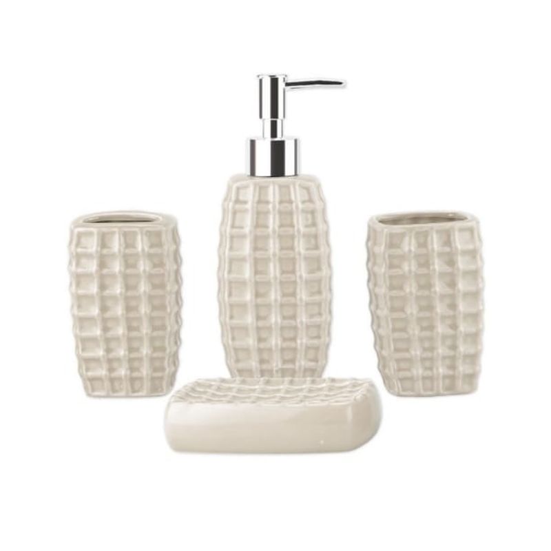 GENERICO - Set De Baño 4 Piezas Portacepillos Pasta Jaboneras & Vaso…