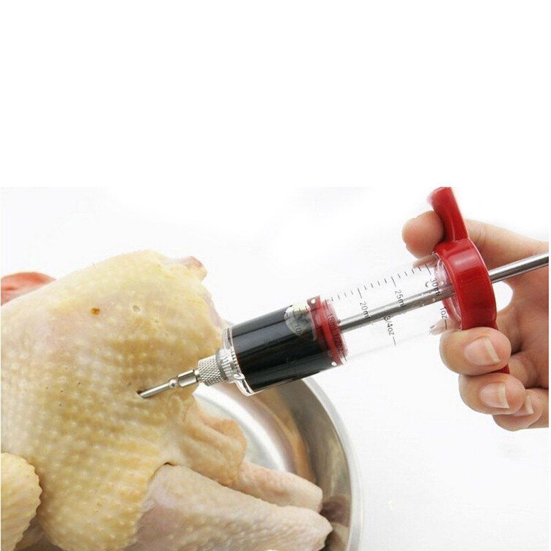 GENERICO - Jeringa Inyector Mas 6 Agujas Marinar Pavo Pollo Carne Cerdo