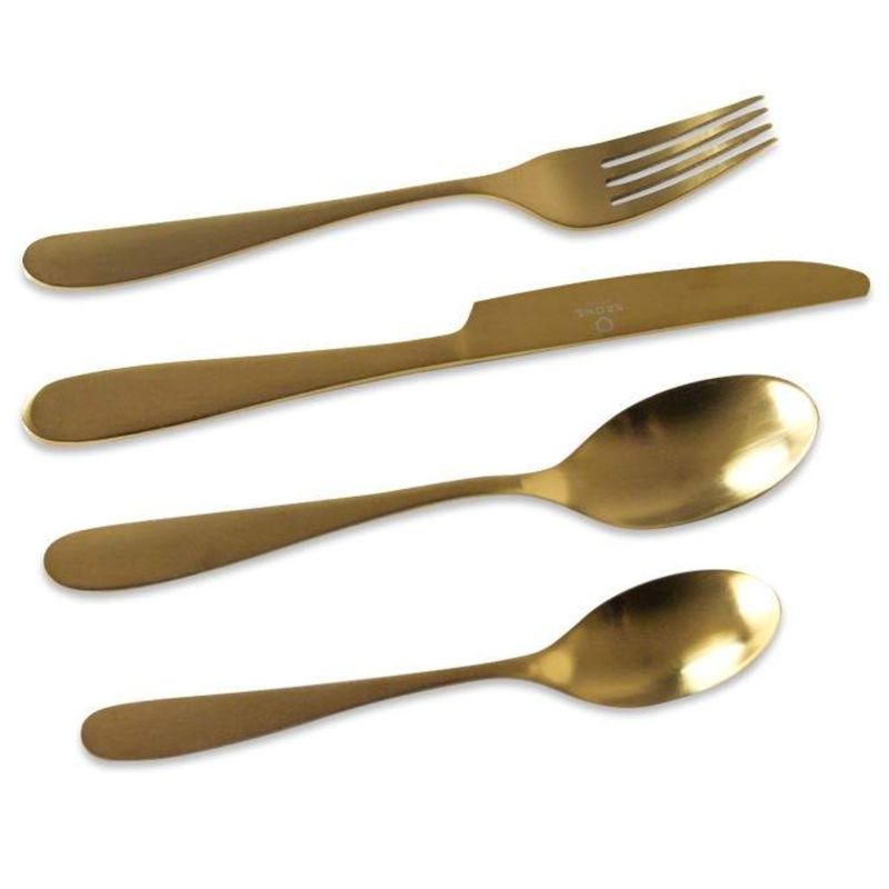 KRONS - Set de Cuchillería 24 Piezas Gold Krons