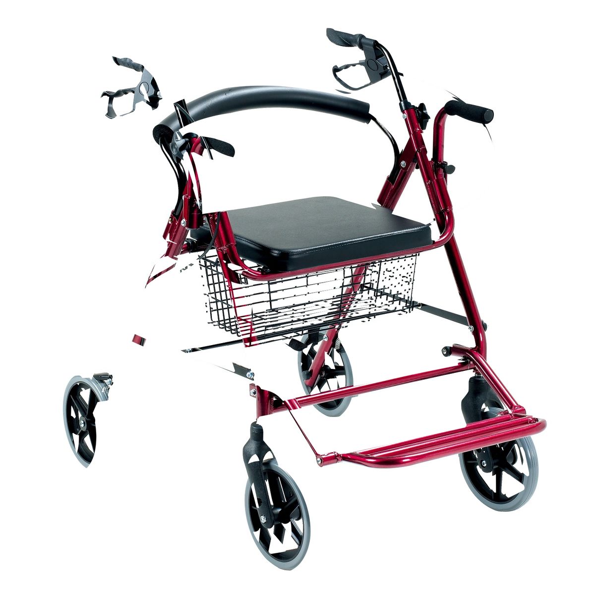 FIRST CARE - ANDADOR 4 RUEDAS CANASTO ASIENTO Y REPOSAPIÉS