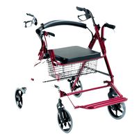 ANDADOR 4 RUEDAS CANASTO ASIENTO Y REPOSAPIÉS