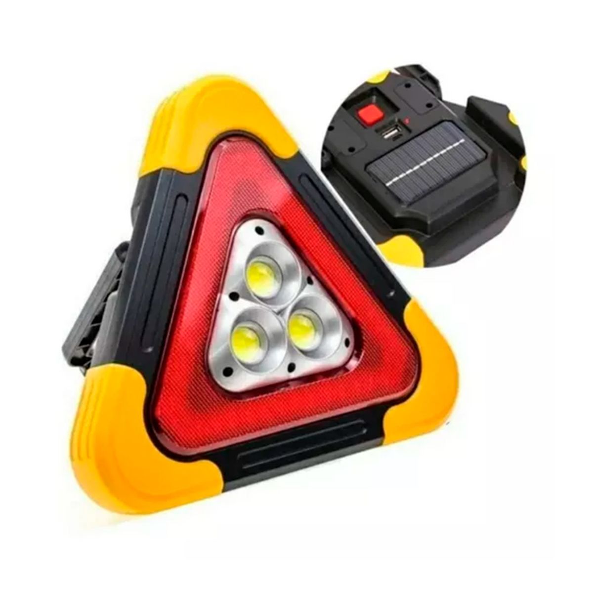 GENERICO - Pack X3 Luz Emergencia Triangulo Led Recargable
