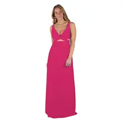 MARIA PASKARO - Vestido Largo Algarve Fucsia Lycra Dupont - Fucsia