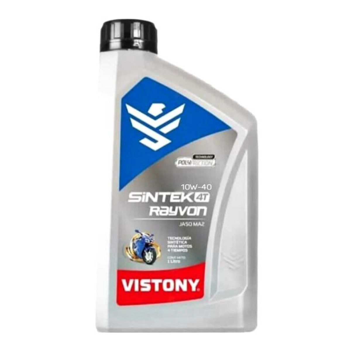 VISTONY - Aceite 10w40 Sintetico Moto 4t 1 Litro Vistony