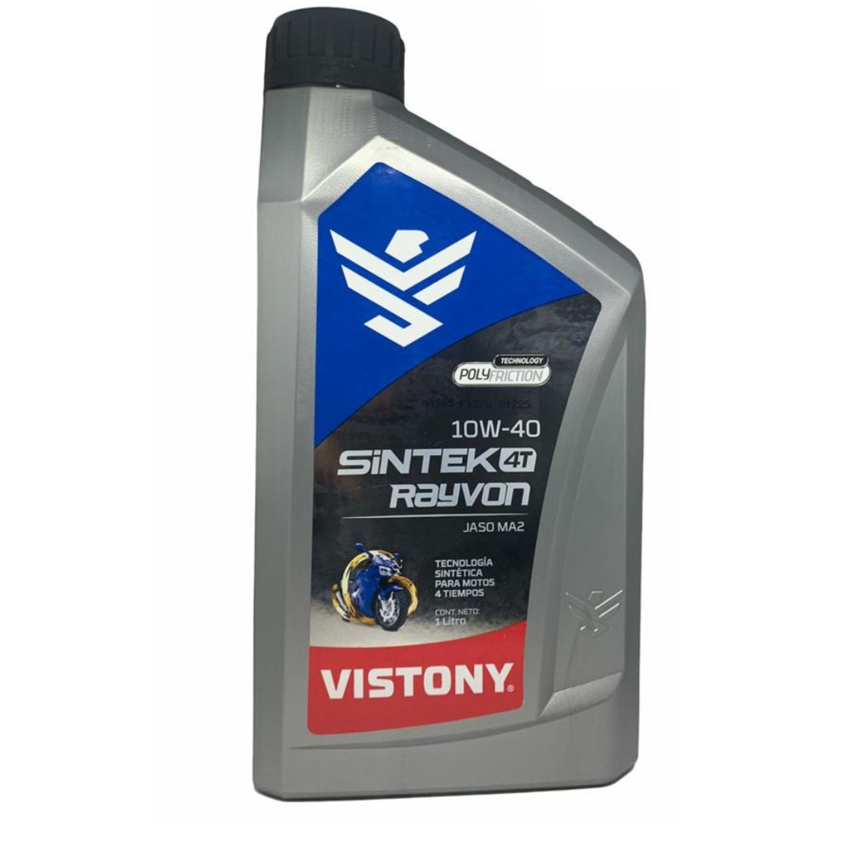 VISTONY - Aceite 10w40 Sintetico Moto 4t 1 Litro Vistony