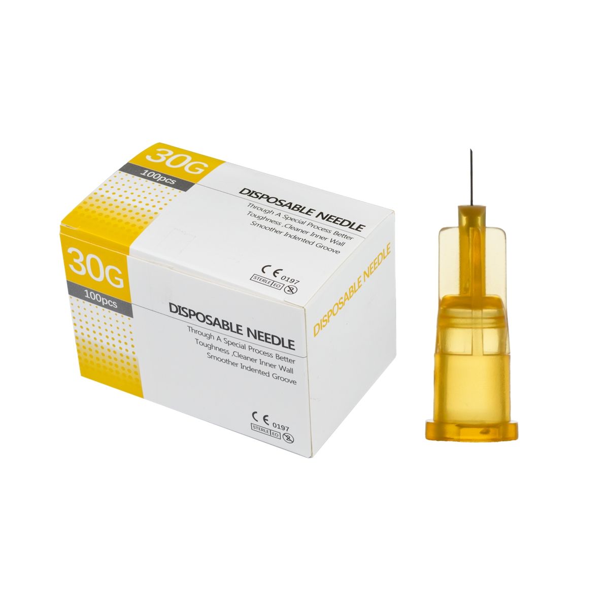 GENERICO - Aguja Hipodérmica 30G* 4MM * 100 Unidades…
