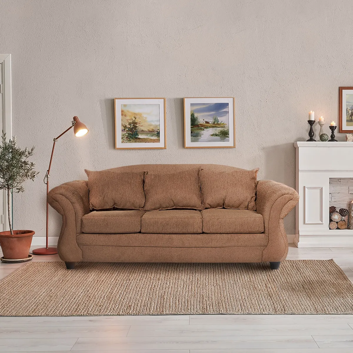 CASA WOW DECO - Sofá Palermo 3C Café