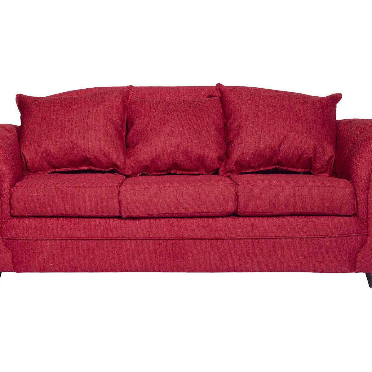 CASA WOW DECO - Sofá Palermo 3C + 2 Sitiales Rojo