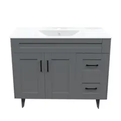 DOMSA - Kit Mueble Vanitorio Deluxe 100SK Gris P 100x47x80cm