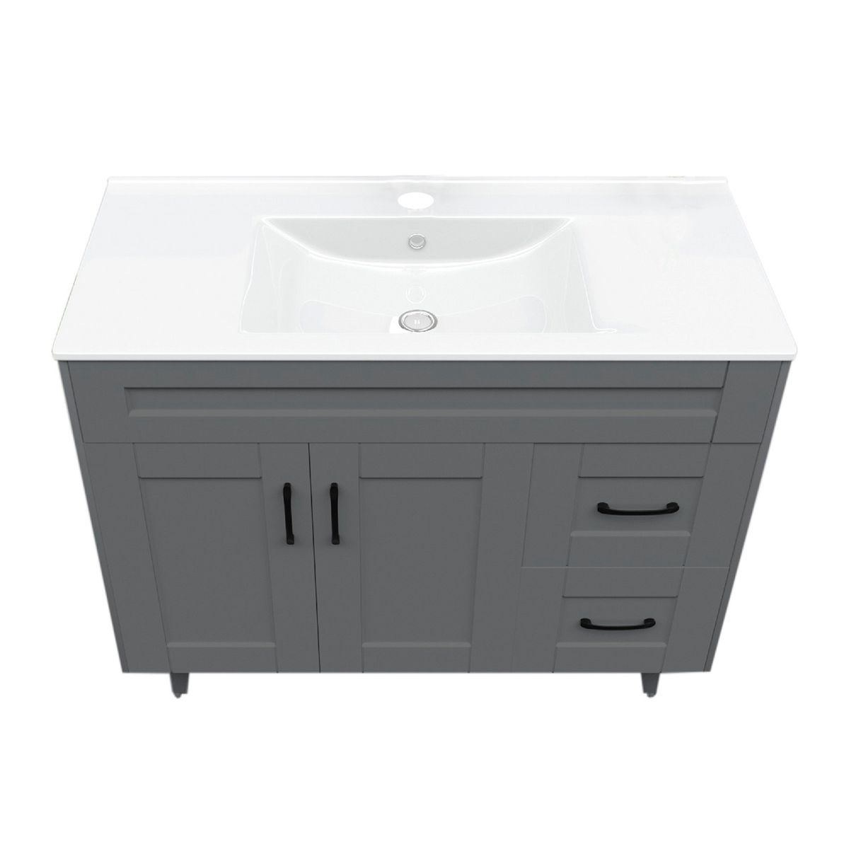 DOMSA - Kit Mueble Vanitorio Deluxe Domsa 100SK Gris P 100x47x80cm…