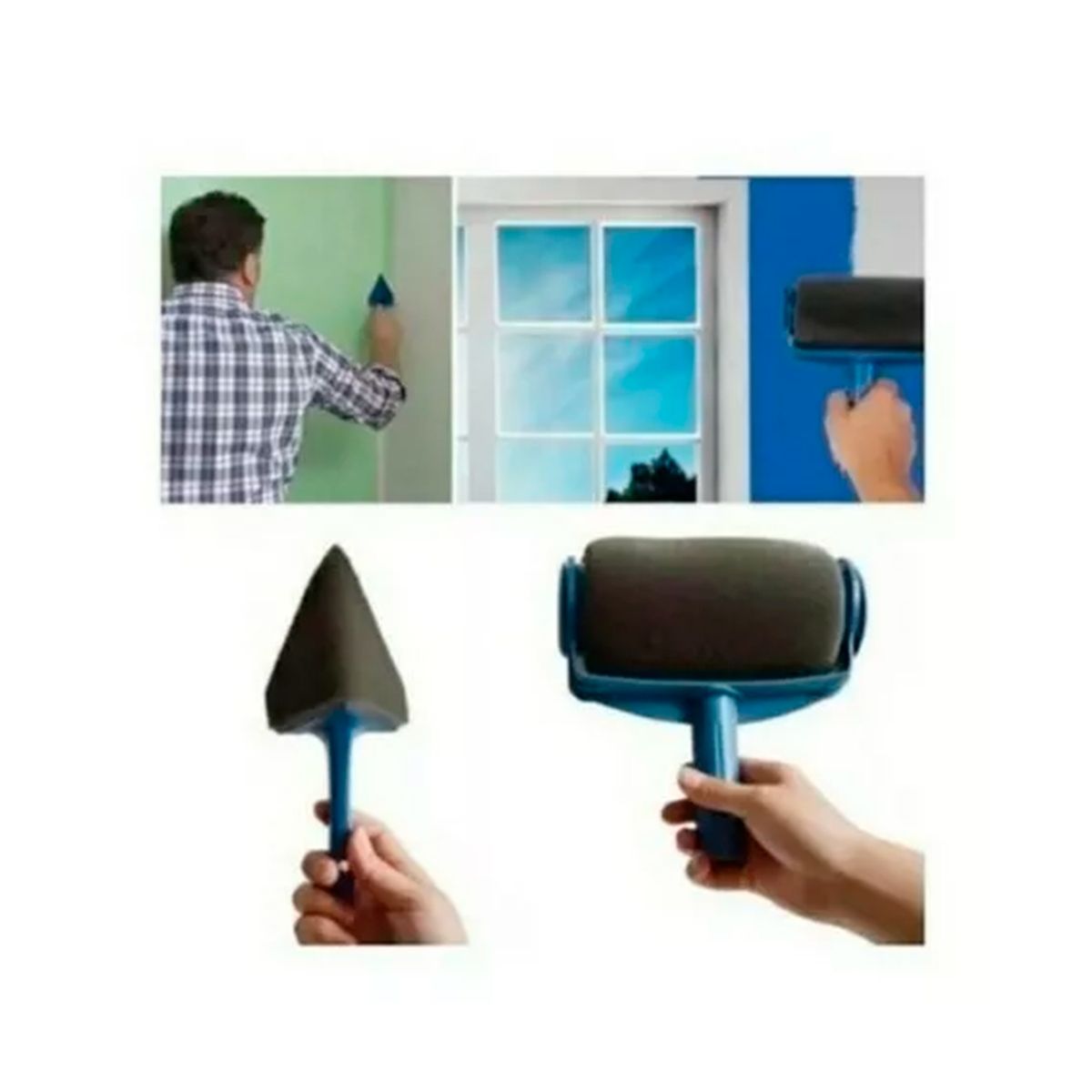 GENERICO - Set Rodillo Antiderrame Portatil Recargable Pinta Facil