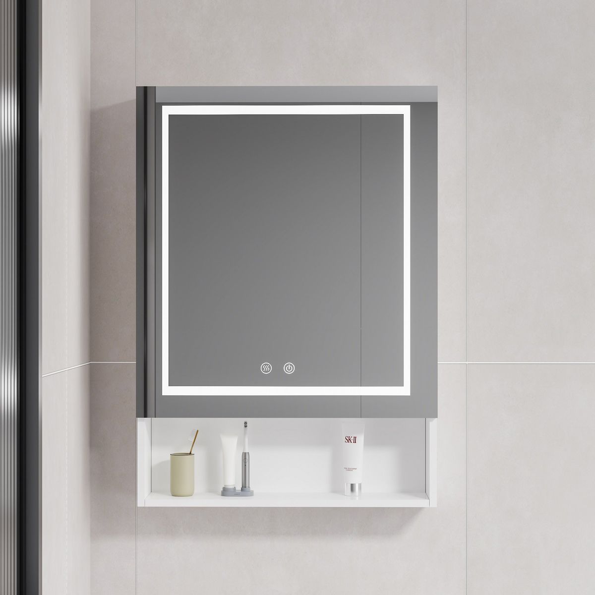 DOMSA - Botiquin Espejo LED Antiempañante Domsa MMR-50 Blanco 48x80x14cm