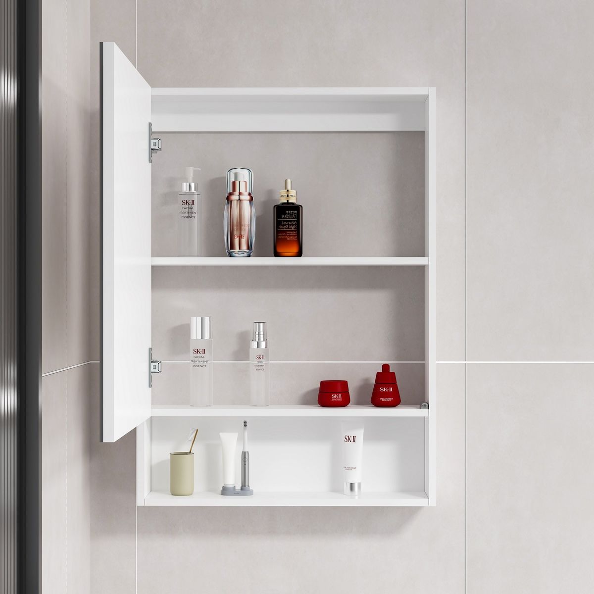 DOMSA - Botiquin Espejo LED Antiempañante Domsa MMR-50 Blanco 48x80x14cm