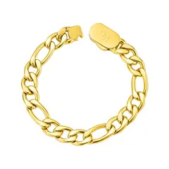 KAPRIEL - Brazalete Grand Fígaro Cartier Electroplatinado Oro 18k