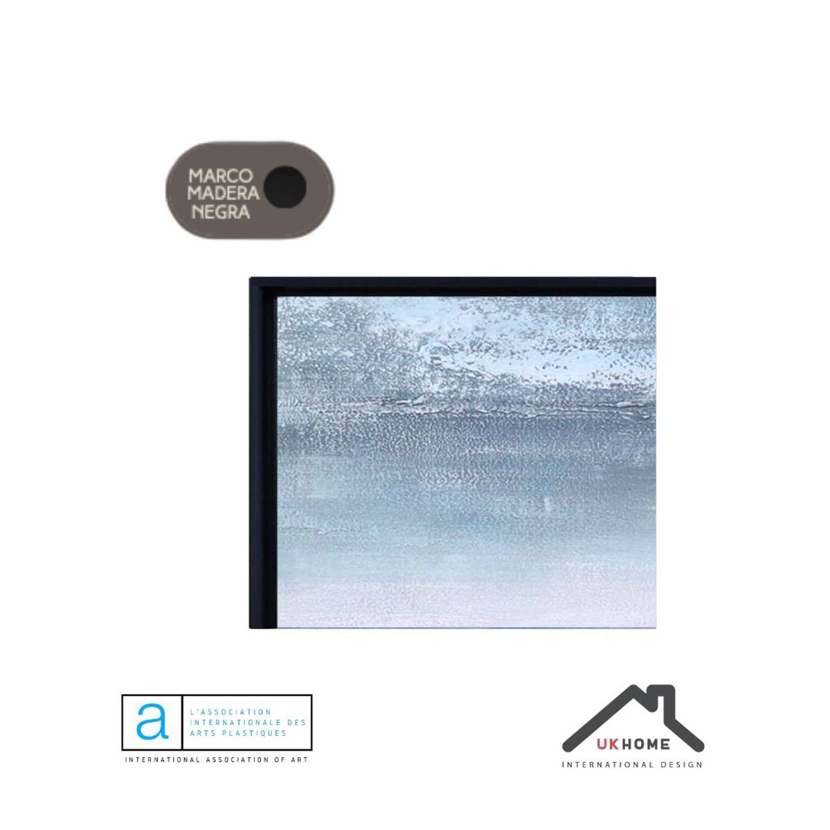 UKPRAM - CUADRO EN OLEO NEBULOSA GRIS CENTRO NEGRO (120x150) ABSTRACTS 304