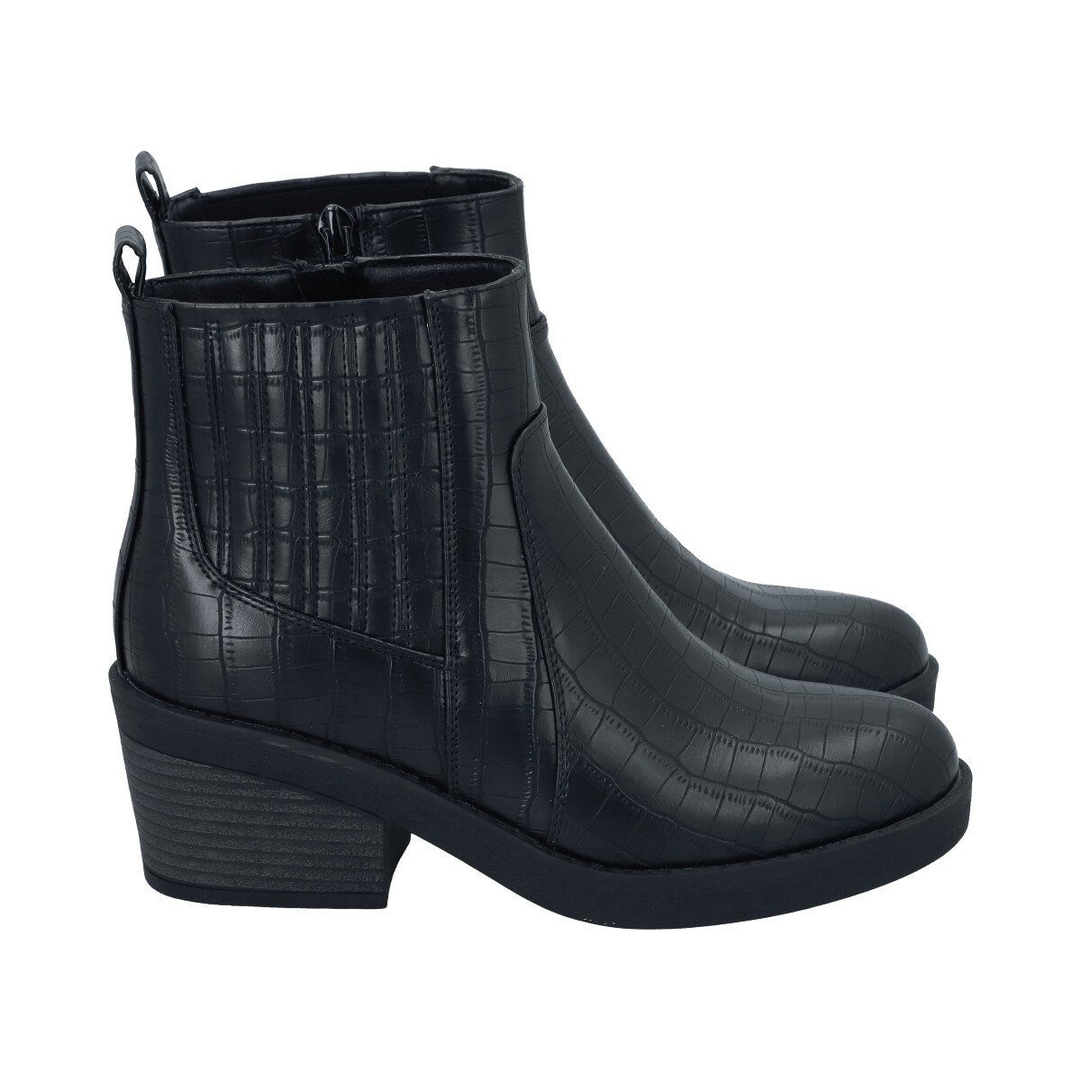 POLICE - Botin Casual Mujer Negro Taco Medio Nani Police