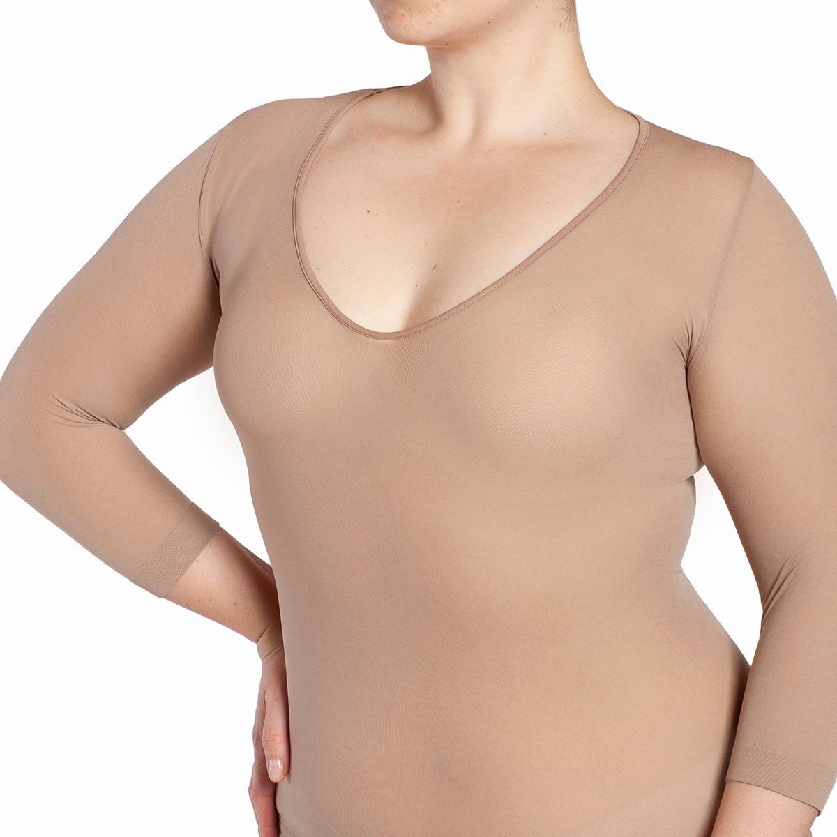 MONARCH - Chemisette Sin Costura Escote Beige