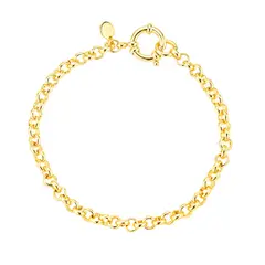 KAPRIEL - Brazalete Rolo 5mm Electroplatinado en Oro 18k