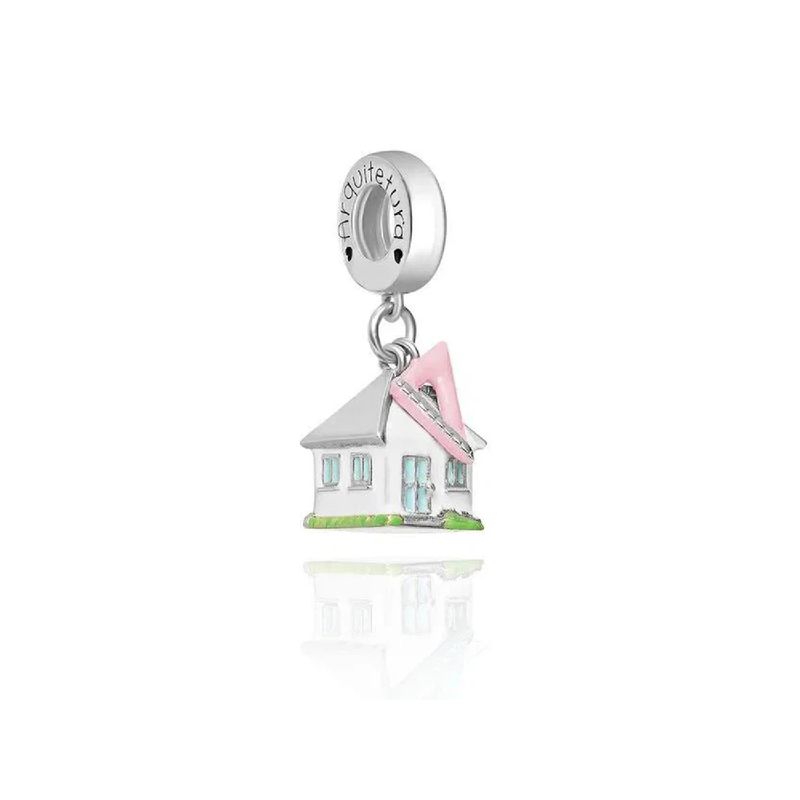SILVER HEART - Charm Amor a la Arquitectura en Plata Fina 925 SILVER HEART