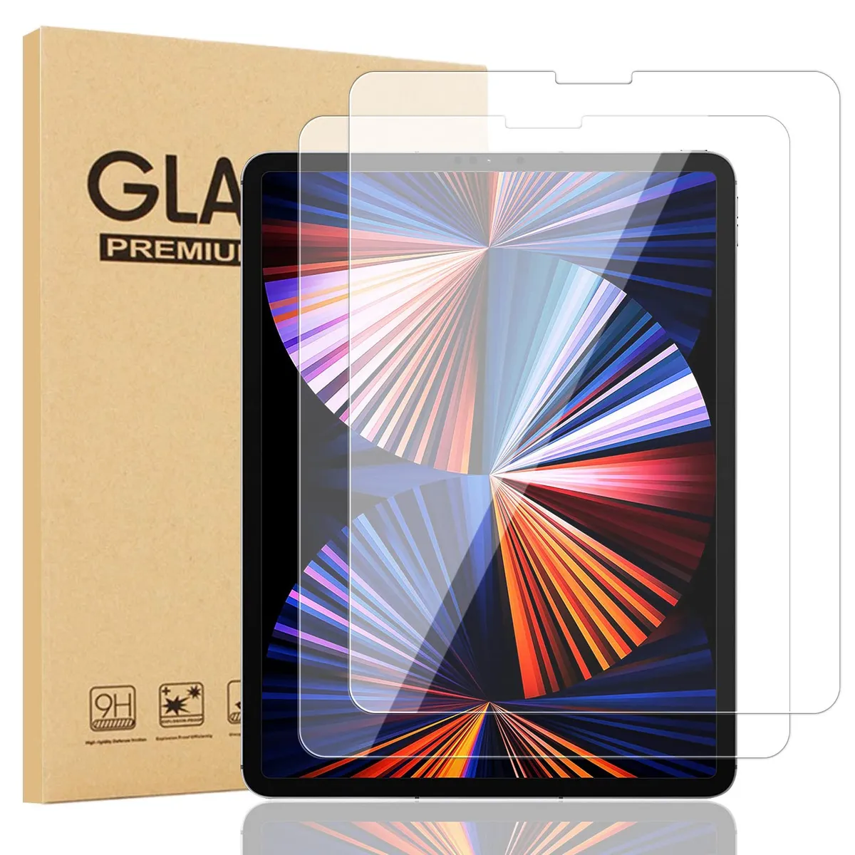 GENERICO - Pack Láminas De Vidrio Pantalla Para iPad Pro de 12.9