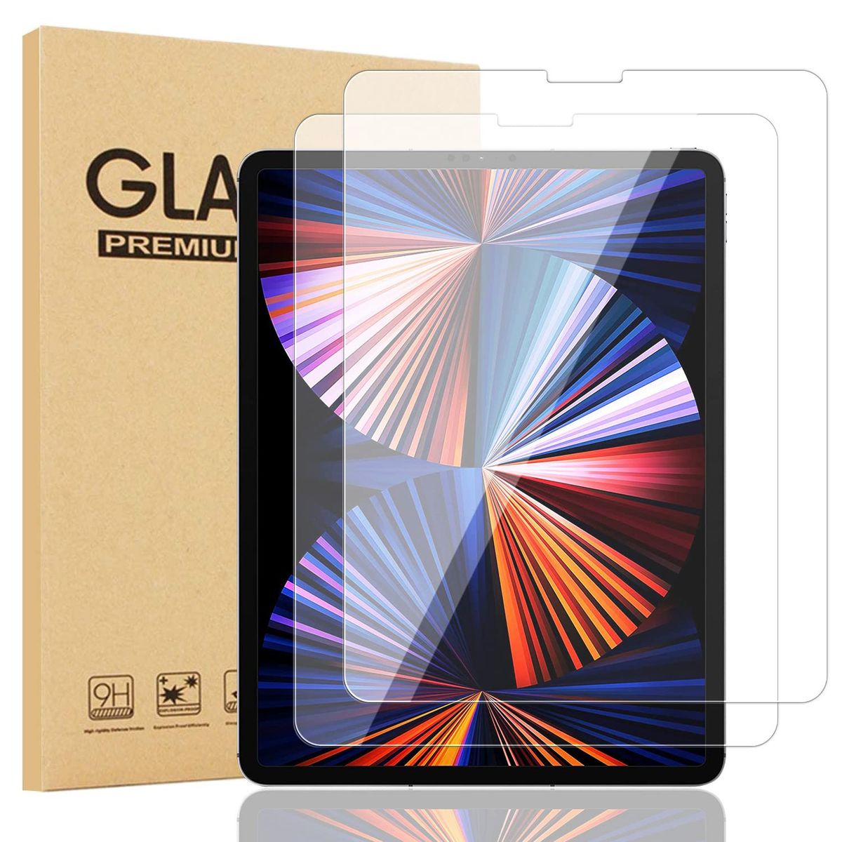 GENERICO - Pack Láminas De Vidrio Pantalla Para iPad Pro de 12.9