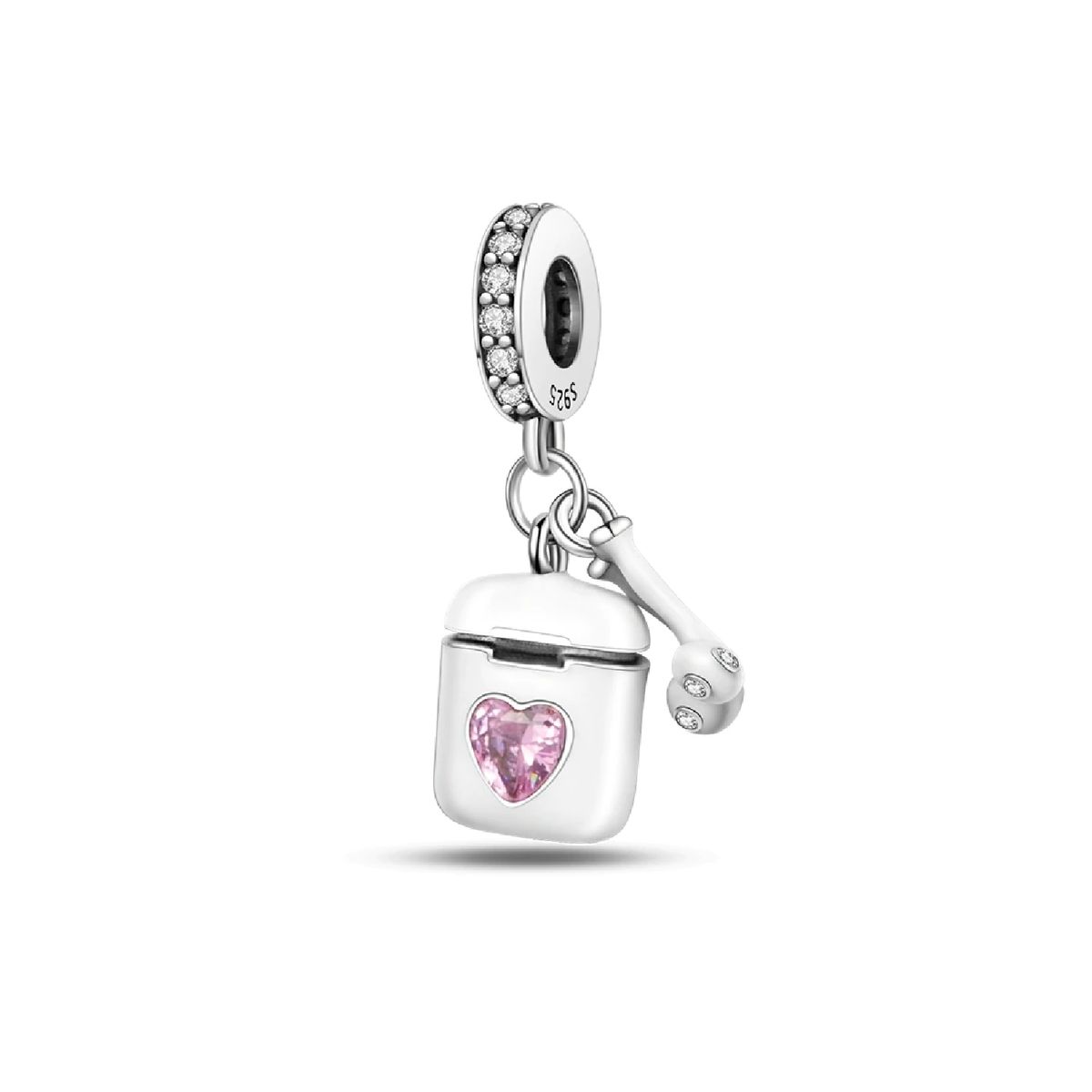 SILVER HEART - Charm Audífonos Bluetooth en Plata Fina 925 SILVER HEART